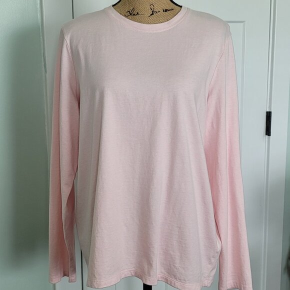 Ladies Lands End Long Sleeve Pink T-shirt XL -18, Pre-Owned in Nice Condition - Picture 1 of 11